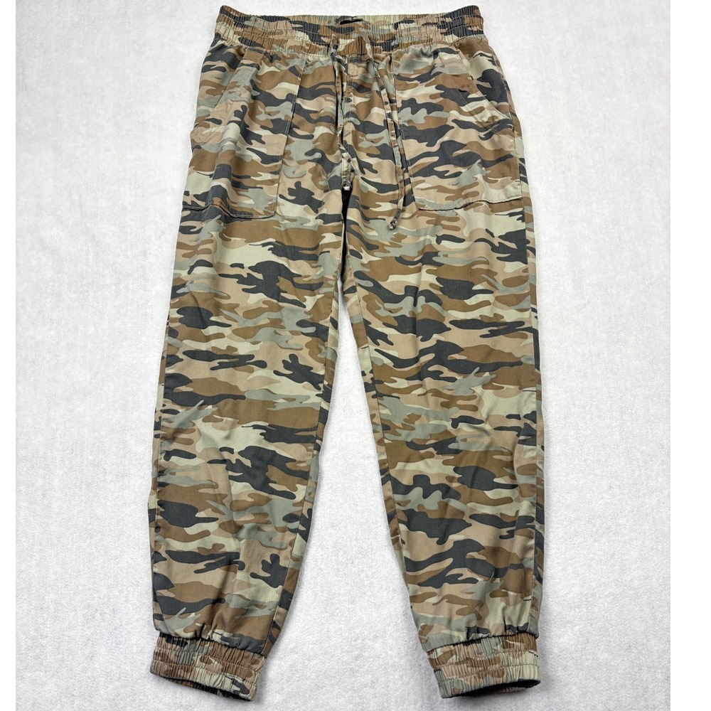 GAP Pants Womens Medium Camo Joggers Camouflage Lyocell Drawstring Cuffed M
